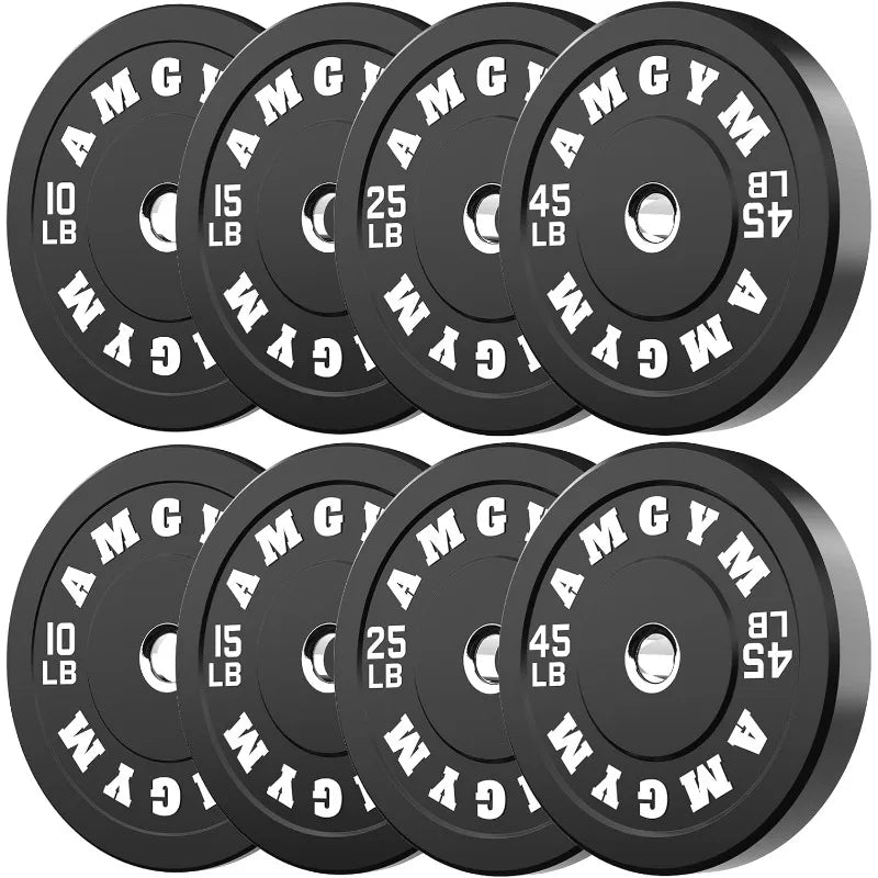 Steel Bumper  Rubber Coated Barbell  Free Weight Plate Sets