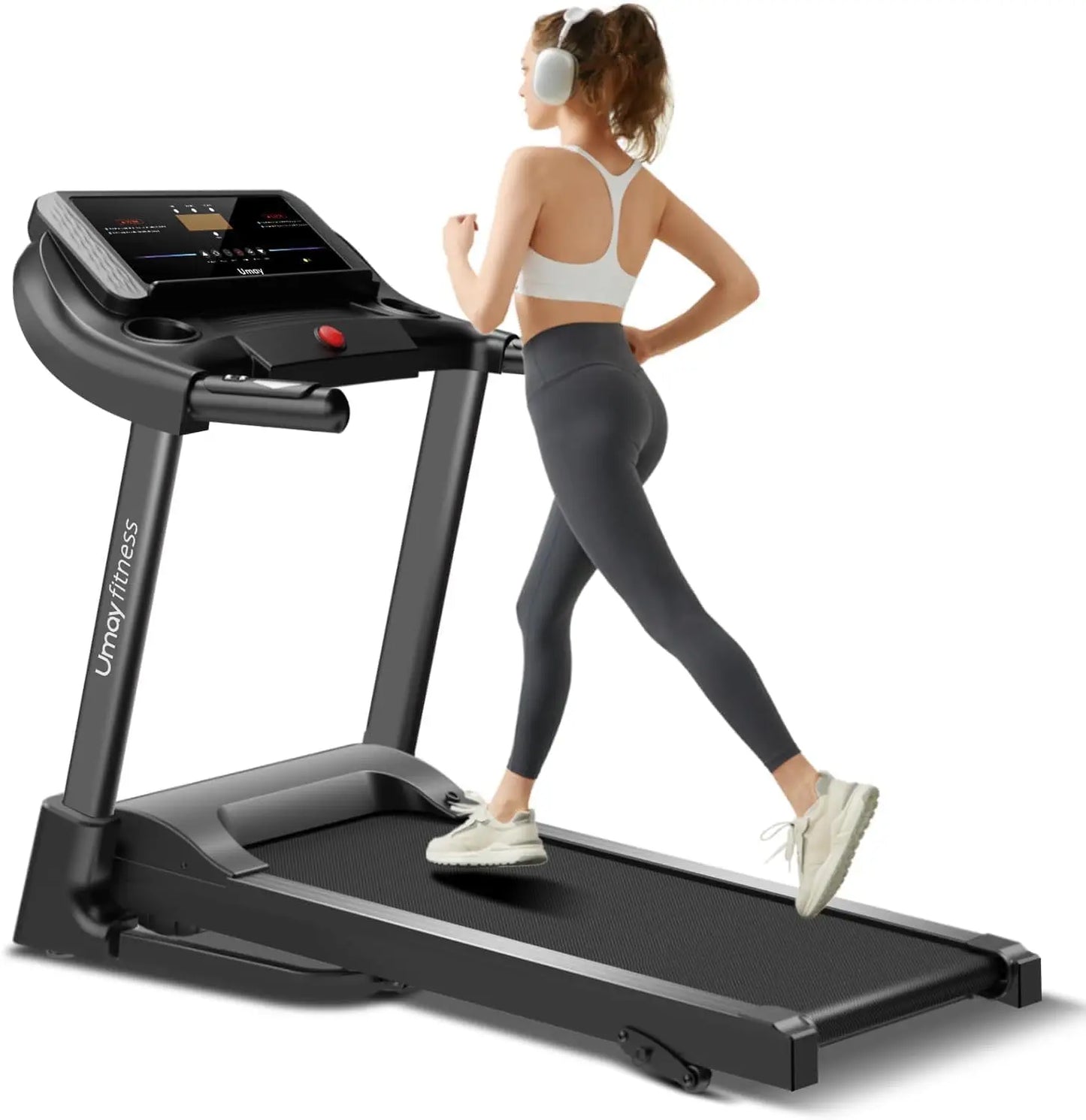 Folding Incline Quiet Brushless Pulse Sensors Treadmill