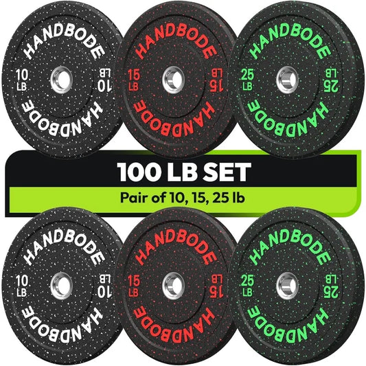 High Bounce Bumper Barbell Weight Plate Set