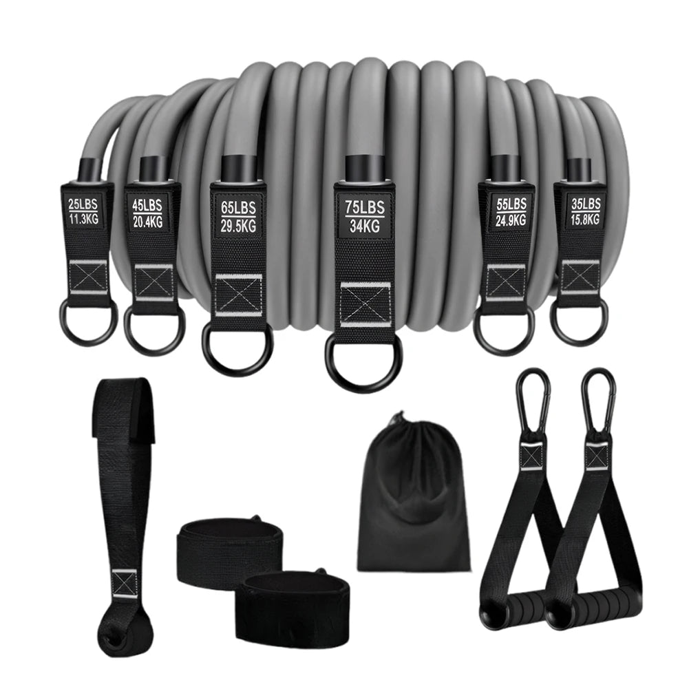 Heavy Duty Multi-Function Muscle Training Resistance  Bands Set