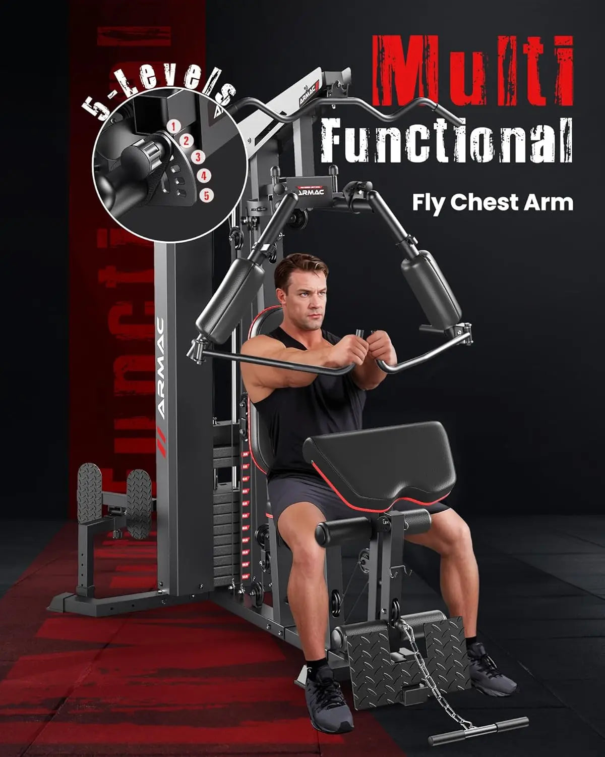 Home Gym Leg Press Weight Stack Workout Station