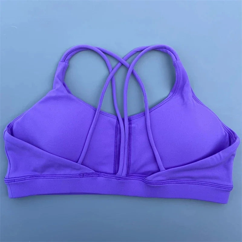 Solid Color Yoga Sport Bra Underwear Top