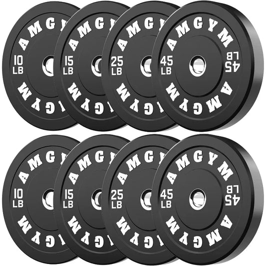 Steel Bumper  Rubber Coated Barbell  Free Weight Plate Sets