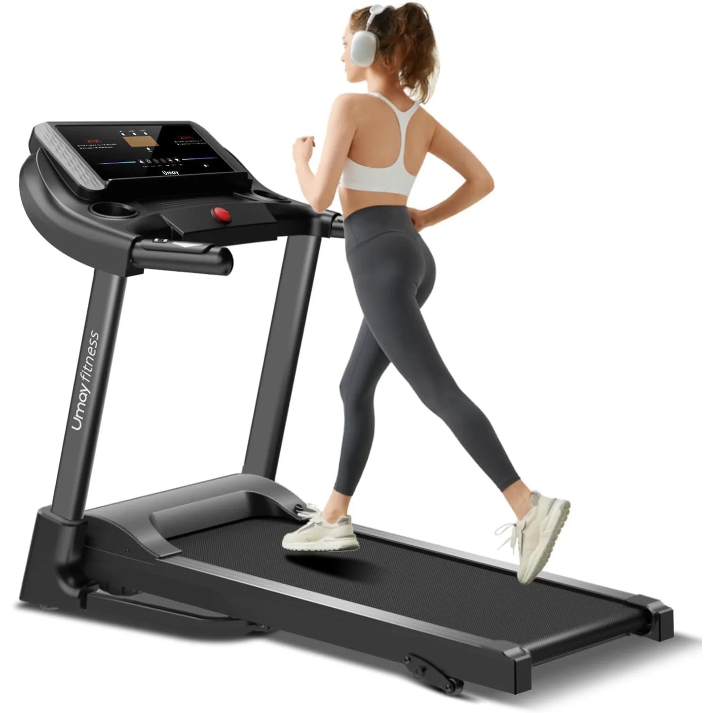 Folding Incline Quiet Brushless Pulse Sensors Treadmill