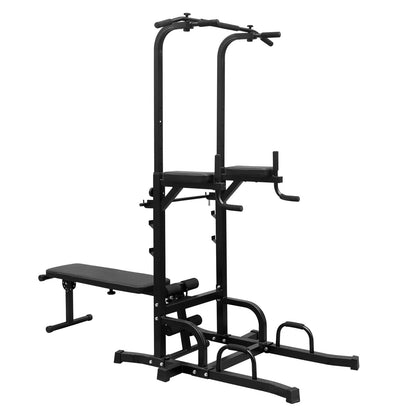 Adjustable Height Power Tower Bench Pull Up Bar Dip Station