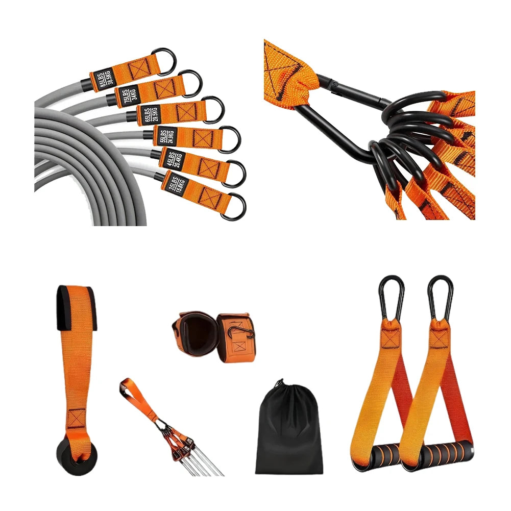 Heavy Duty Multi-Function Muscle Training Resistance  Bands Set