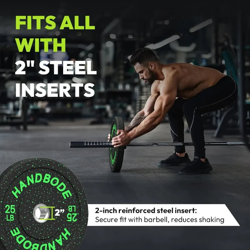 High Bounce Bumper Barbell Weight Plate Set