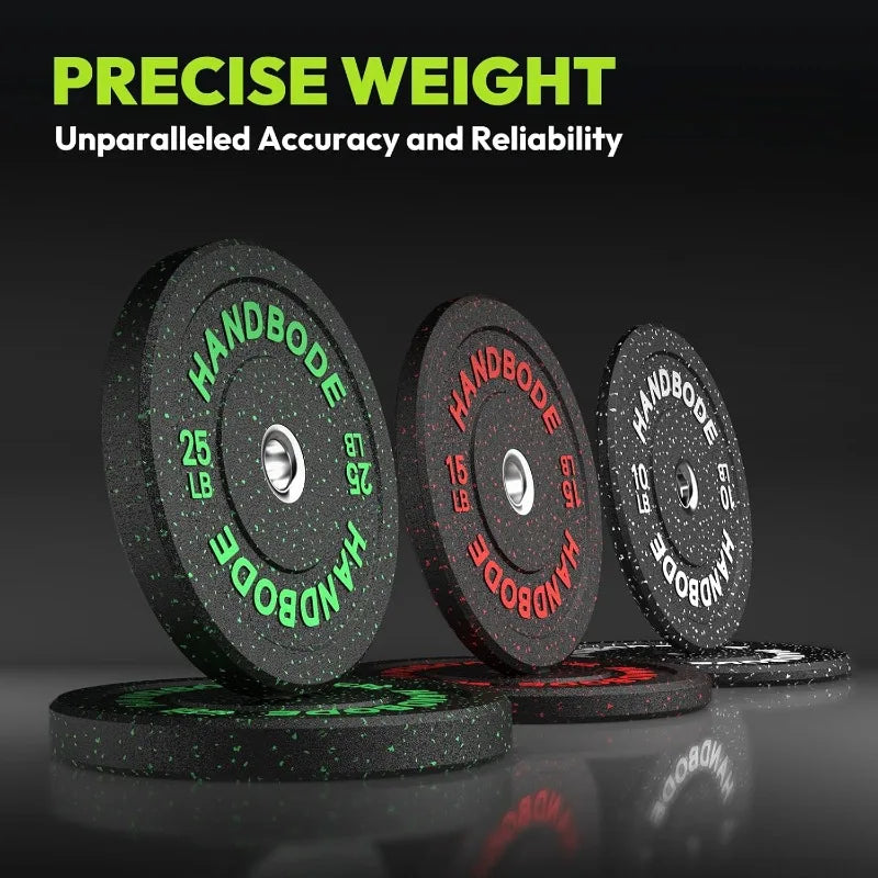 High Bounce Bumper Barbell Weight Plate Set