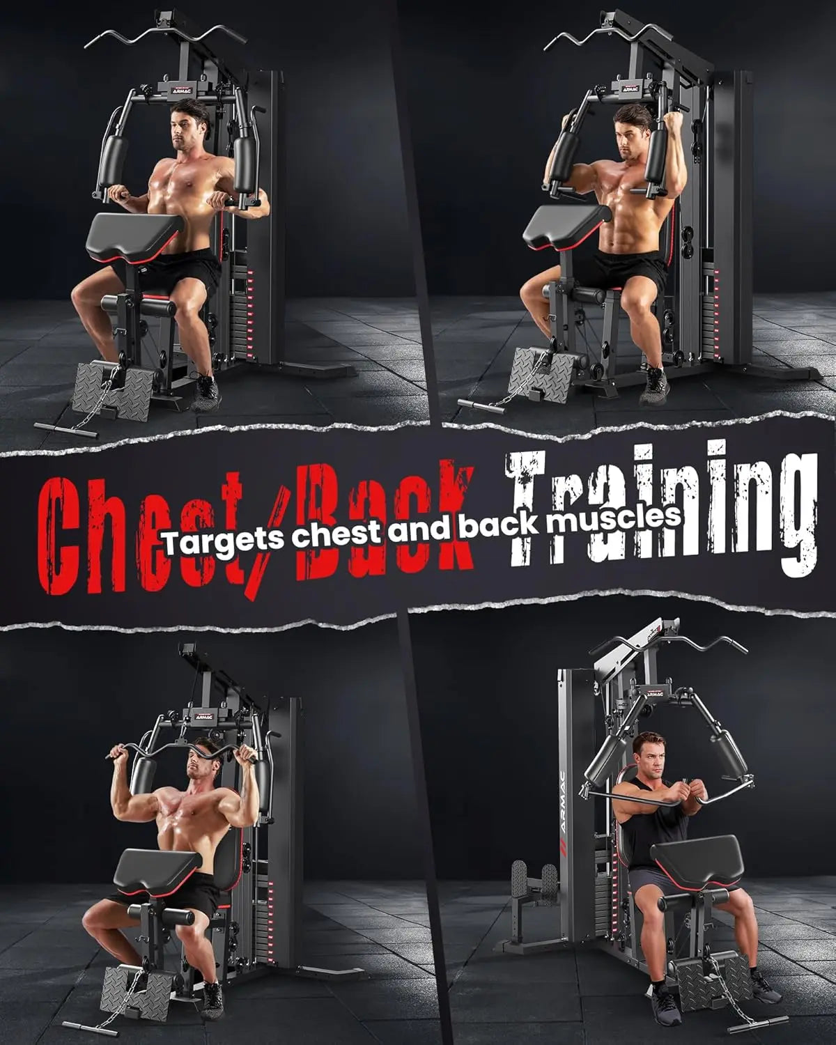 Home Gym Leg Press Weight Stack Workout Station