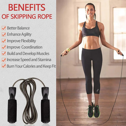 Adjustable Length  Wire Jump Rope  Fitness Training Equipment