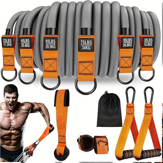 Heavy Duty Multi-Function Muscle Training Resistance  Bands Set
