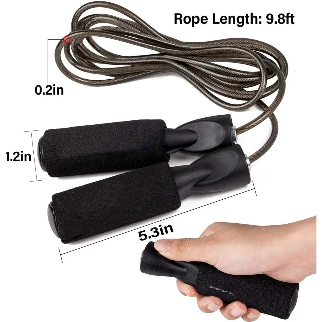 Adjustable Length  Wire Jump Rope  Fitness Training Equipment