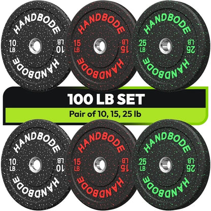 High Bounce Bumper Barbell Weight Plate Set