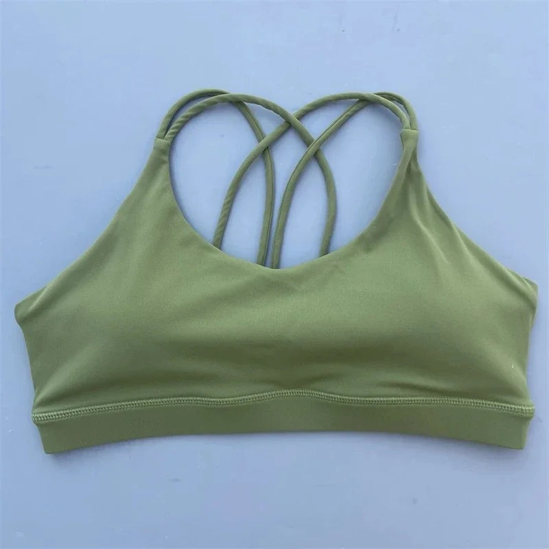 Solid Color Yoga Sport Bra Underwear Top