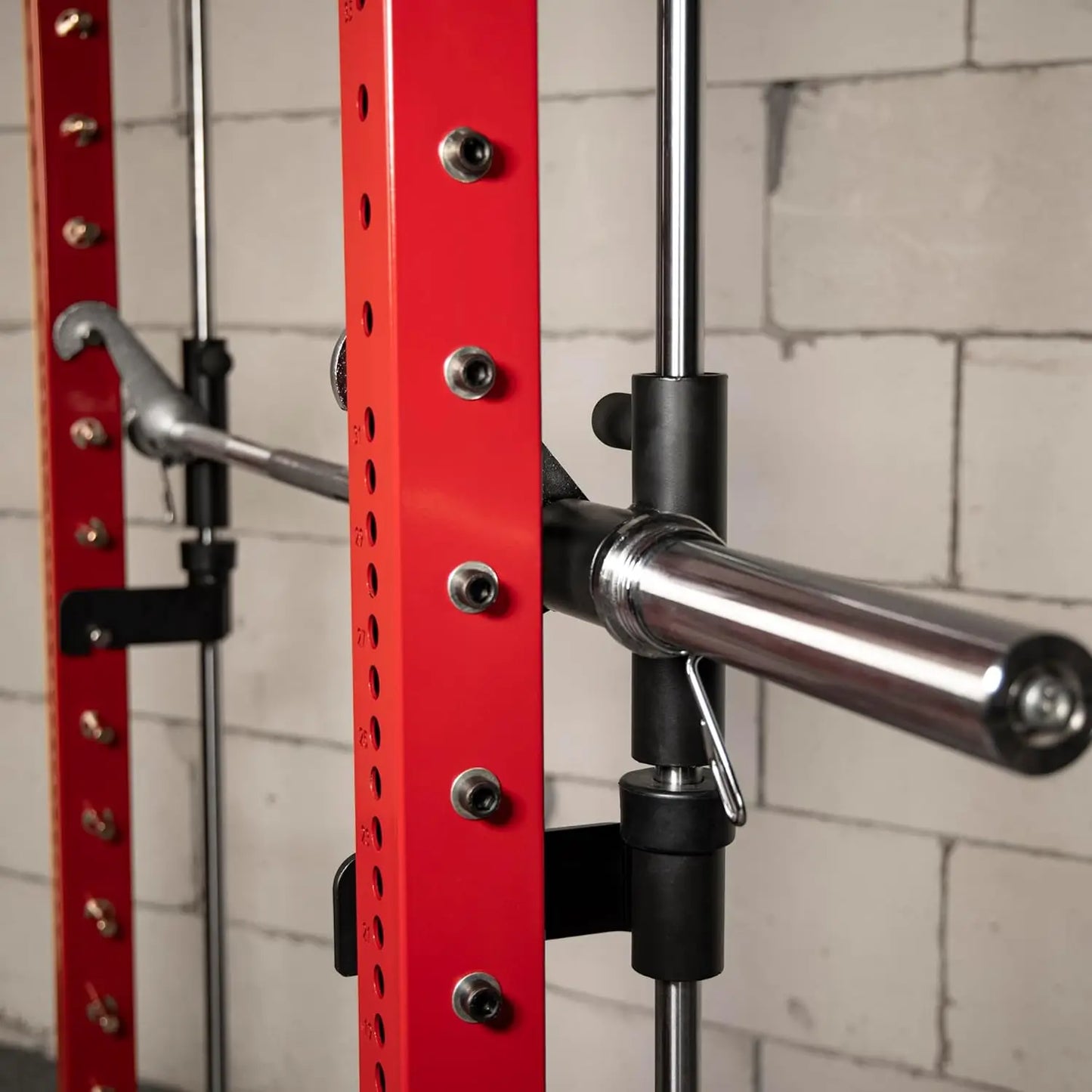 Power Rack Squat Stand J-Hooks  Safety Spotter Arms Cage