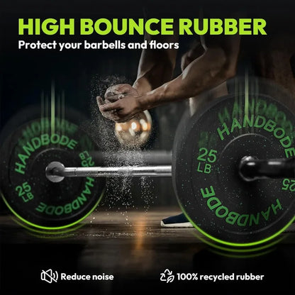 High Bounce Bumper Barbell Weight Plate Set