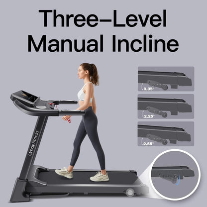 Folding Incline Quiet Brushless Pulse Sensors Treadmill