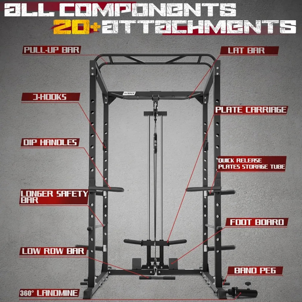 Multi-Function All-in-One Squat Rack Fitness Equipment