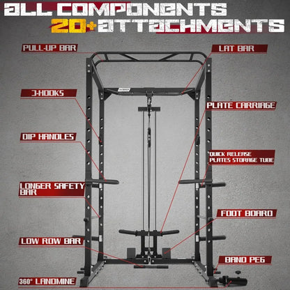 Multi-Function All-in-One Squat Rack Fitness Equipment