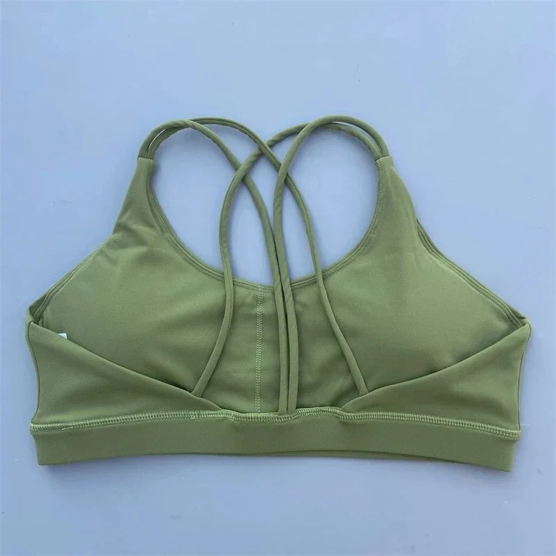 Solid Color Yoga Sport Bra Underwear Top